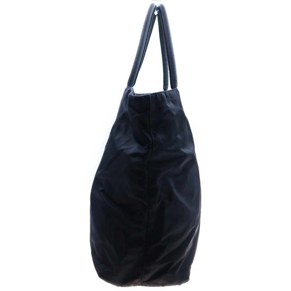 PRADA(プラダ) テスート ハンドバッグ トートバッグ トライアングルロゴ三角プレート シルバー金具 ブラック ナイロン B7354