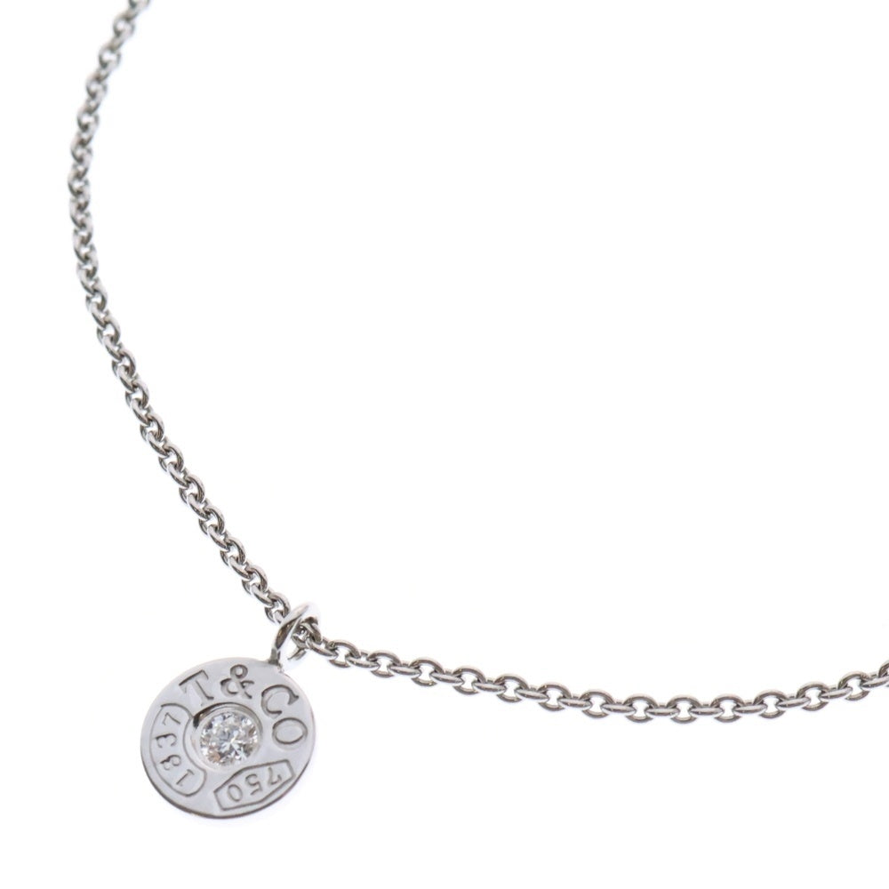 TIFFANY & Co.(ティファニー) 1837 サークル 1PDネックレス Au750 K18 WG ホワイトゴールド