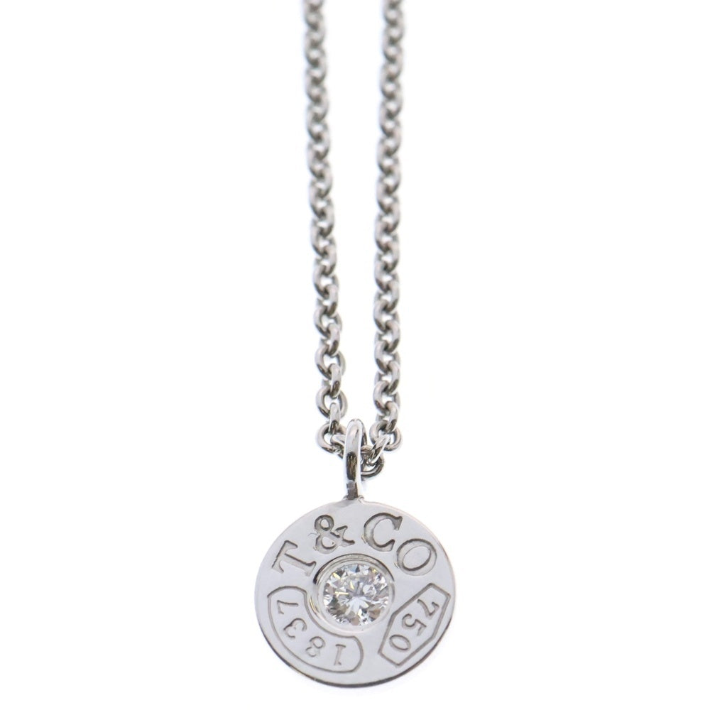 TIFFANY & Co.(ティファニー) 1837 サークル 1PDネックレス Au750 K18 WG ホワイトゴールド