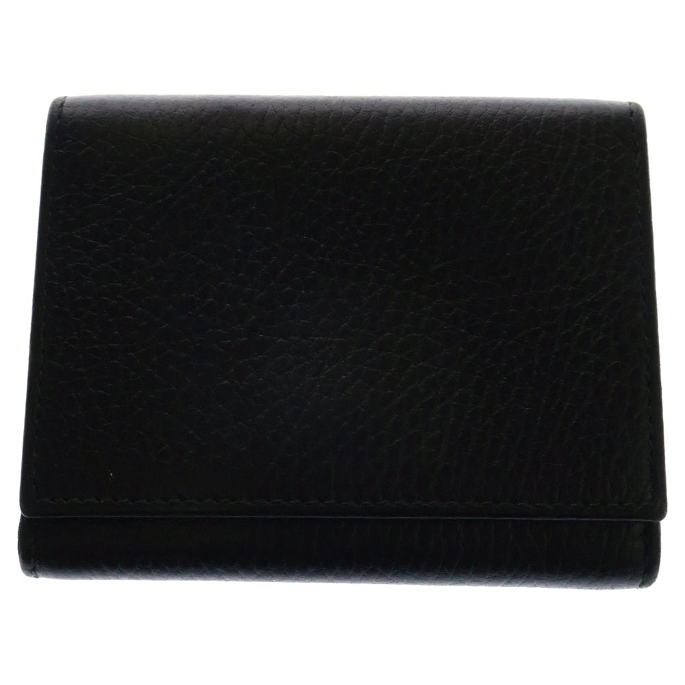 GUCCI(グッチ) GGマーモント 三つ折り財布 ブラック レザー コンパクトウォレット 474746