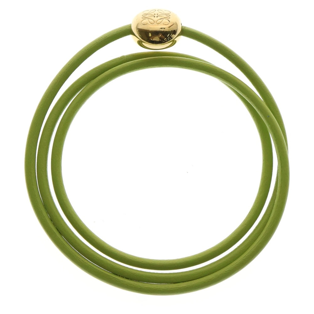 LOEWE(ロエベ) ペブル ブレスレット グリーン レザー アクセサリー