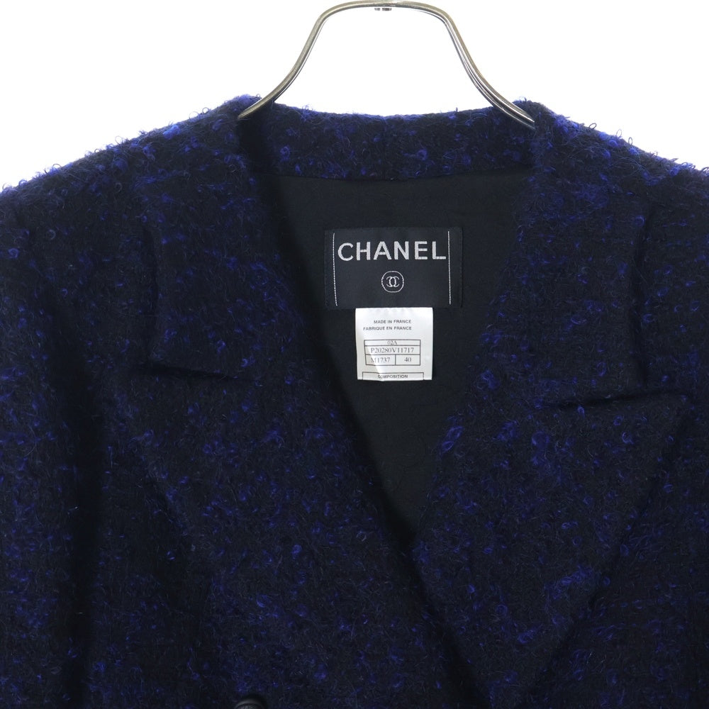 CHANEL(シャネル) ダブルツイードジャケット ツイードスカート セットアップ ネイビー P20280V11717 レディース