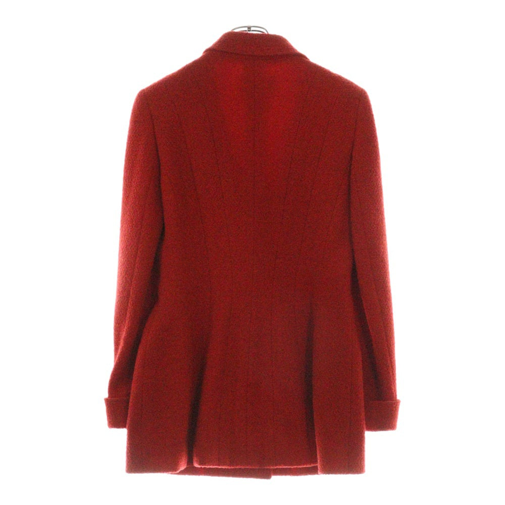 CHANEL(シャネル) 95AW Vintage セットアップ ココマークボタン ウール ダブルブレスト テーラードジャケット ミディアム タイトスカート レッド レディース P05420V04303
