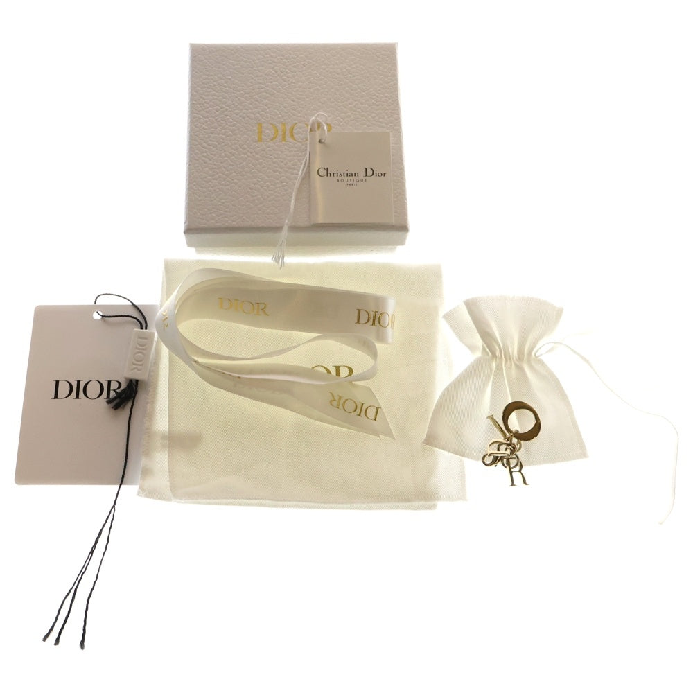 Christian Dior(クリスチャンディオール) カナージュ レディディオール ロータスウォレット ベージュ パテントレザー 財布