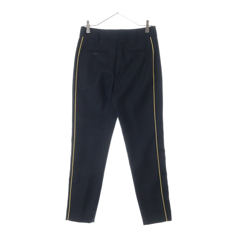 SAINT LAURENT PARIS(サンローランパリ) Wool Side Line Pants ウールサイドラインパンツ スラックス ブラック×ゴールド 558550 Y221W