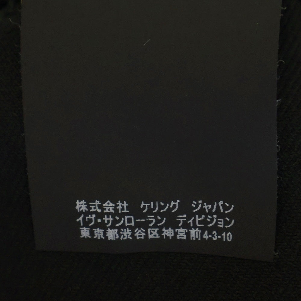 SAINT LAURENT PARIS(サンローランパリ) Wool Side Line Pants ウールサイドラインパンツ スラックス ブラック×ゴールド 558550 Y221W