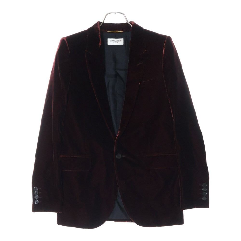 SAINT LAURENT PARIS(サンローランパリ) ベロア テーラードジャケット ボルドー 517740 レディース