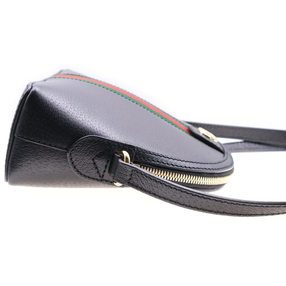 GUCCI(グッチ) オフィディア シェリーライン レザー スモール ショルダーバッグ ブラック 499621