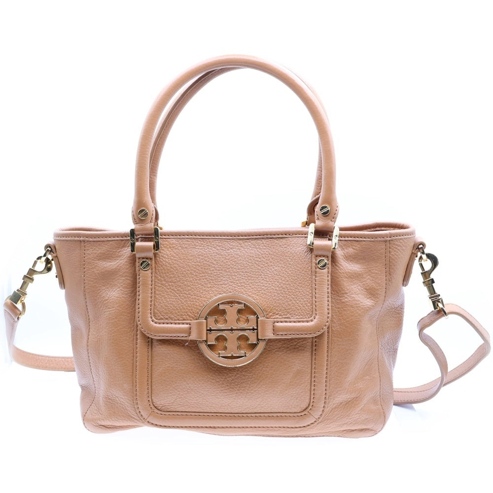 TORY BURCH(トリー バーチ) 2WAYショルダーバッグ ハンドバッグ ブラウン ゴールド金具 レザー