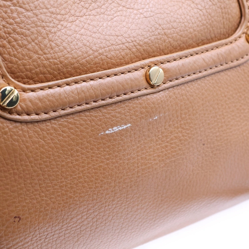 TORY BURCH(トリー バーチ) 2WAYショルダーバッグ ハンドバッグ ブラウン ゴールド金具 レザー