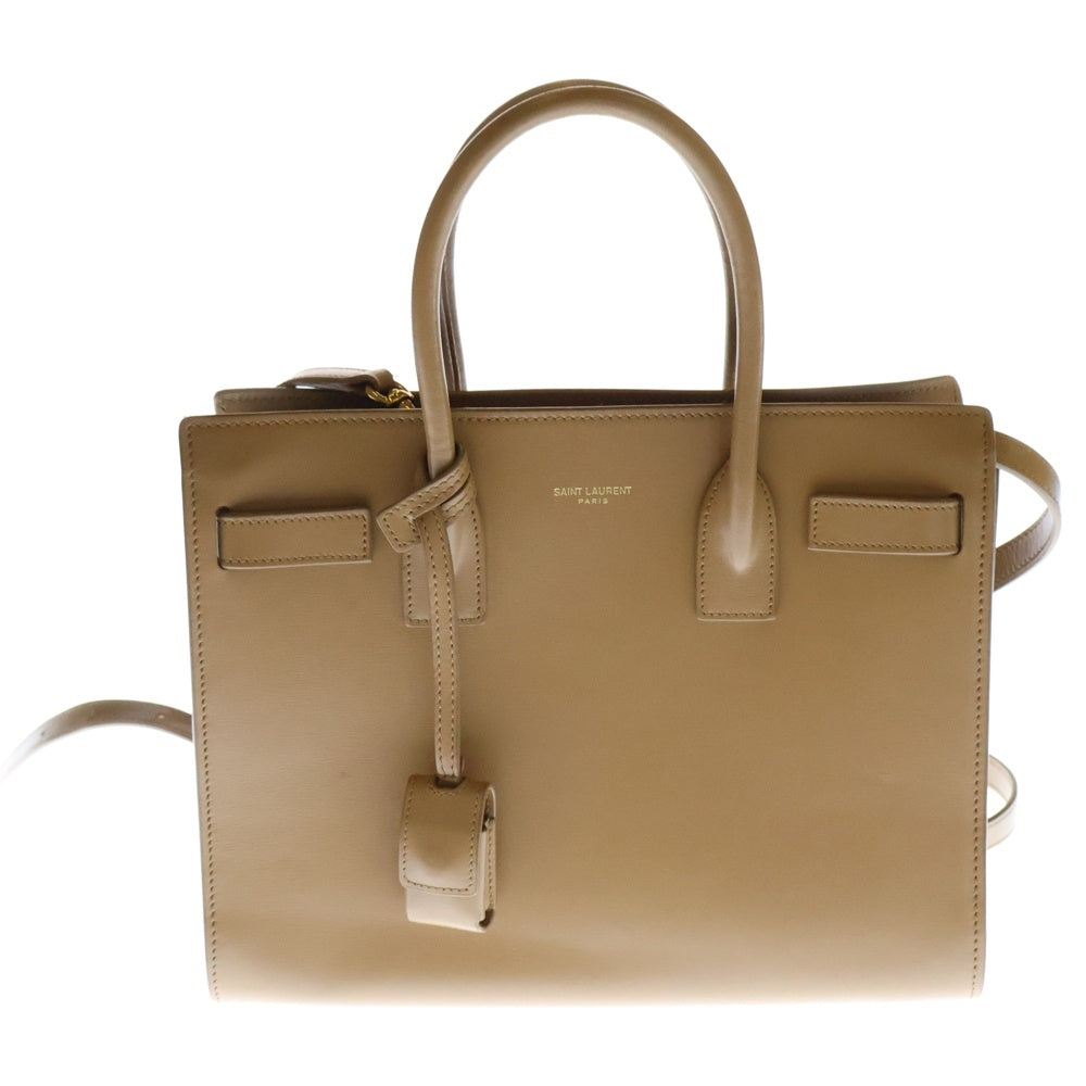 SAINT LAURENT PARIS(サンローランパリ) Classic Baby Sac De Jour クラシックベイビーサックドジュール 2WAY レザー ハンドバッグ ショルダーバッグ ベージュ レディース 421863