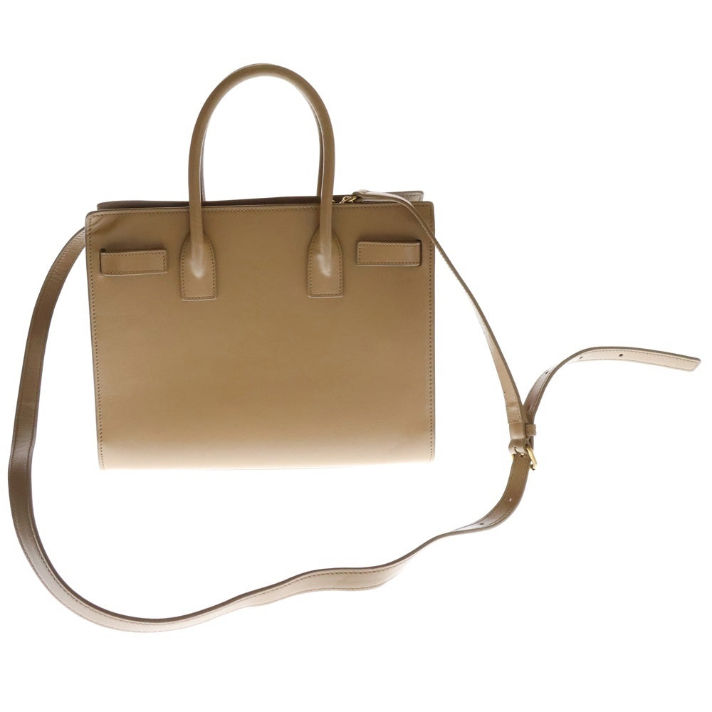 SAINT LAURENT PARIS(サンローランパリ) Classic Baby Sac De Jour クラシックベイビーサックドジュール 2WAY レザー ハンドバッグ ショルダーバッグ ベージュ レディース 421863