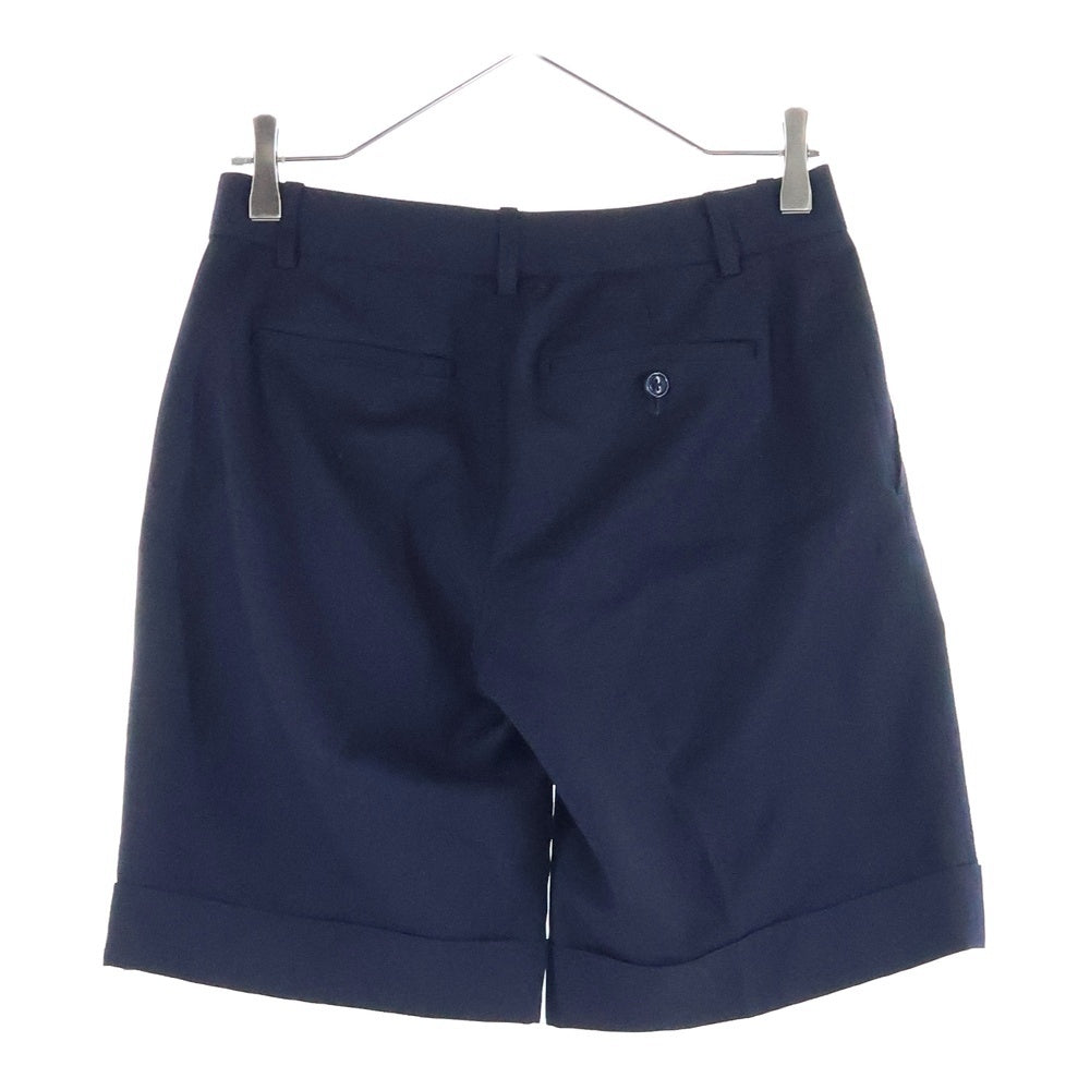 RALPH LAUREN(ラルフローレン) ウール ノータック ハーフ ショート スラックスパンツ ショーツ ネイビー レディース