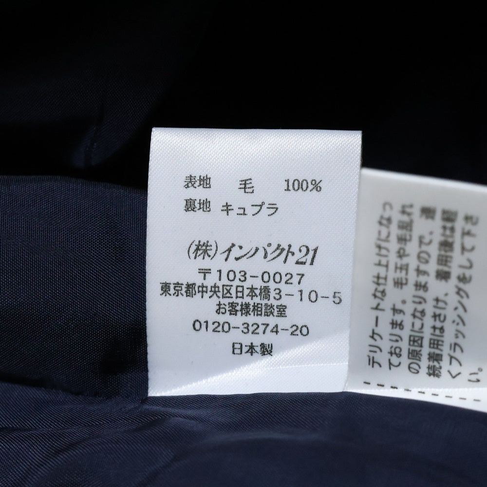 RALPH LAUREN(ラルフローレン) ウール ノータック ハーフ ショート スラックスパンツ ショーツ ネイビー レディース