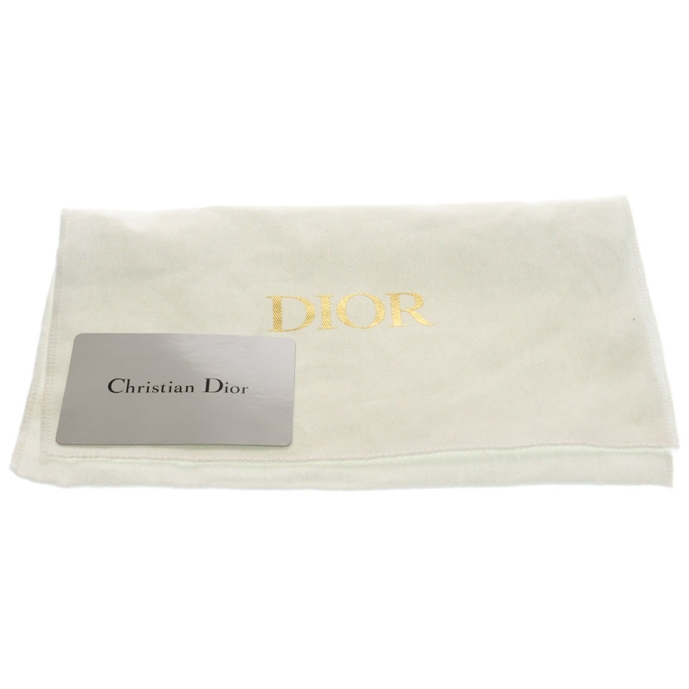 Christian Dior(クリスチャンディオール) カナージュ ポーチ メイクポーチ ケース 小物入れ レッド ゴールド金具 エナメル