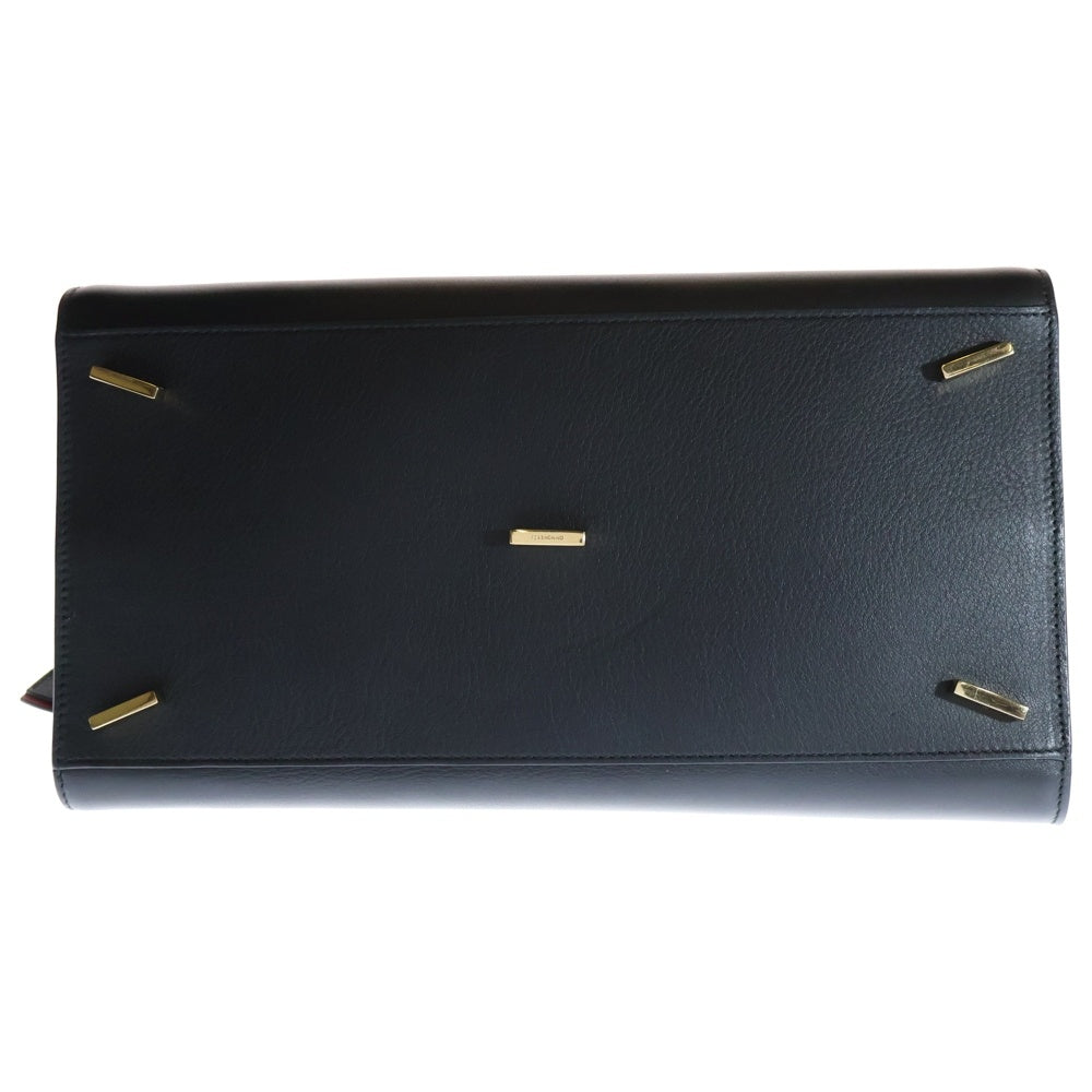 FERRAGAMO(フェラガモ) ハグ スモール 2WAYバッグ ショルダーバッグ ハンドバッグ ブラック×レッド ゴールド金具 レザー