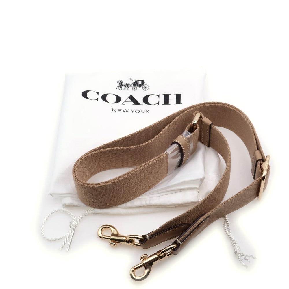 COACH(コーチ) スミス トートバッグ ハンドバッグ ゴールド金具 ベージュ キャンバス×レザー CAK93