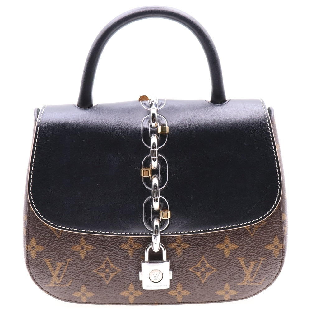 LOUIS VUITTON(ルイヴィトン) チェーンイットPM モノグラム 2WAY レザー ハンド ショルダーバッグ シルバー/ゴールド金具 ブラック/ブラウン M44115 RFID