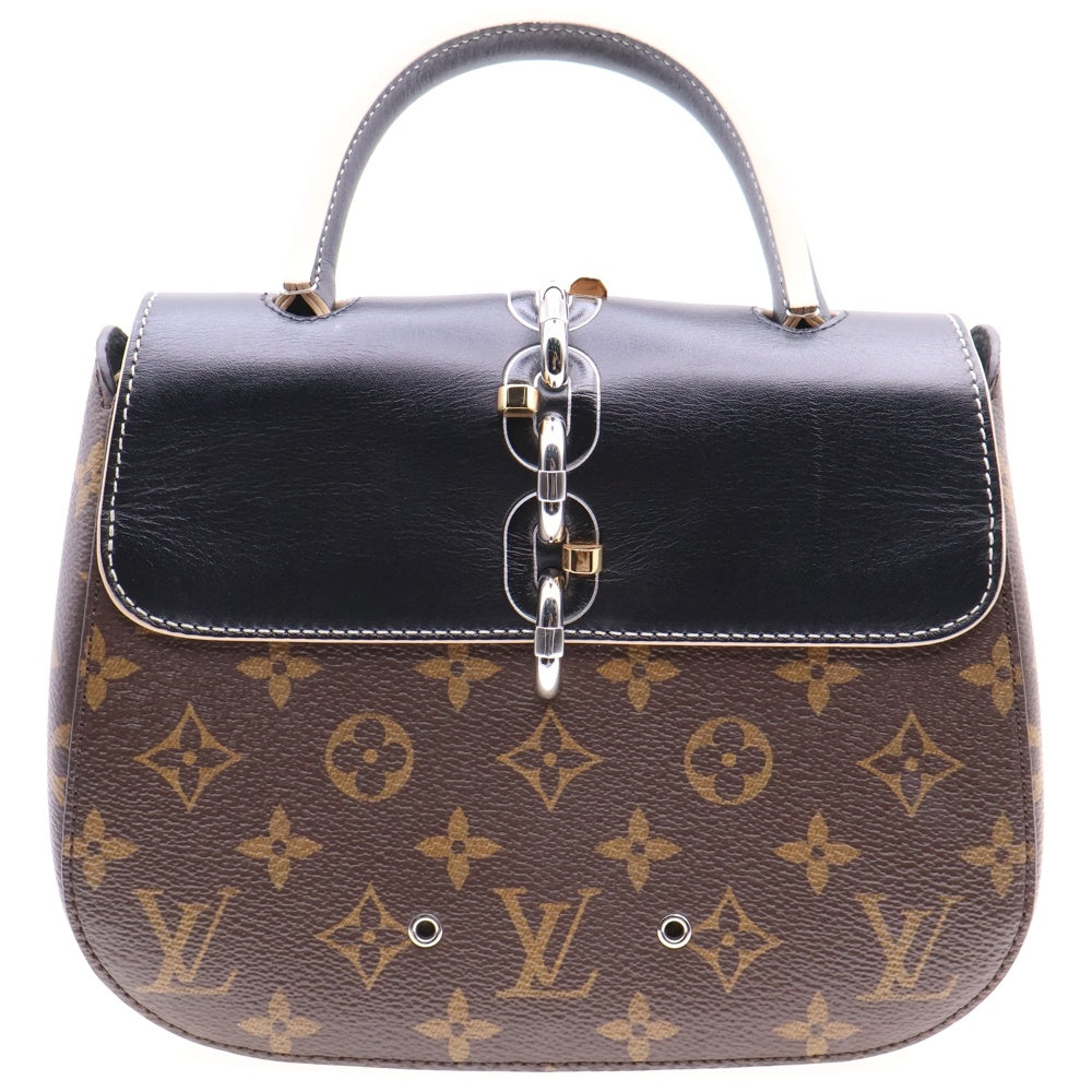 LOUIS VUITTON(ルイヴィトン) チェーンイットPM モノグラム 2WAY レザー ハンド ショルダーバッグ シルバー/ゴールド金具 ブラック/ブラウン M44115 RFID