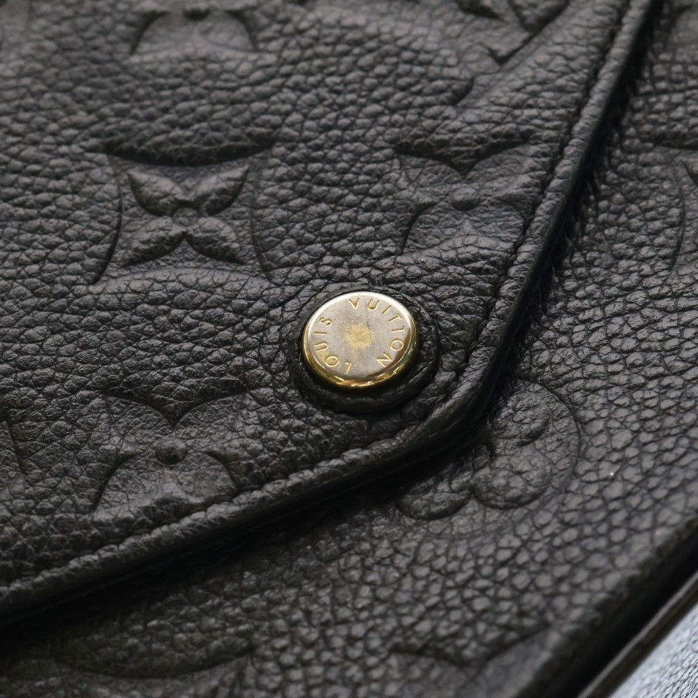 LOUIS VUITTON(ルイヴィトン) ポシェットフェリシー モノグラムアンプラント ノワール レザー チェーンショルダーバッグ ゴールド金具 ブラック M82477 NZ1118