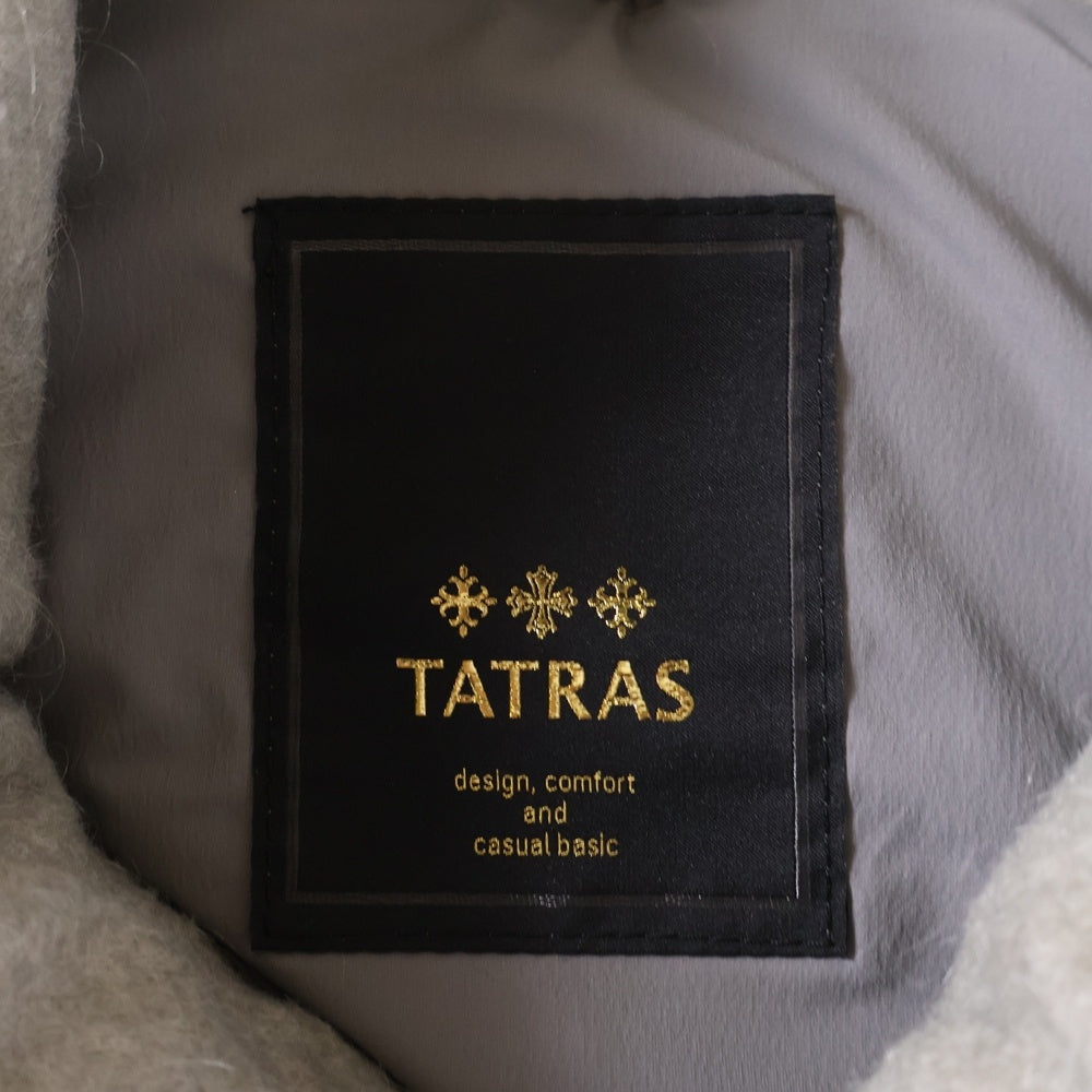 TATRAS(タトラス) クロップド ショート丈 スナップボタン ウール ダウンジャケット グレー レディース