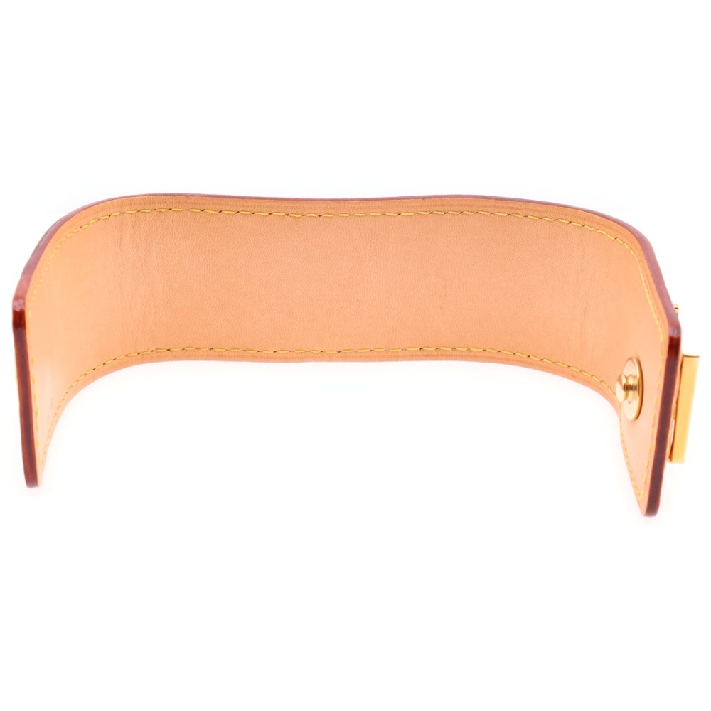 LOUIS VUITTON(ルイヴィトン) バッグホルダー ポルトサック レザー ロゴプレート ゴールド金具 ベージュ M54658 SF4167