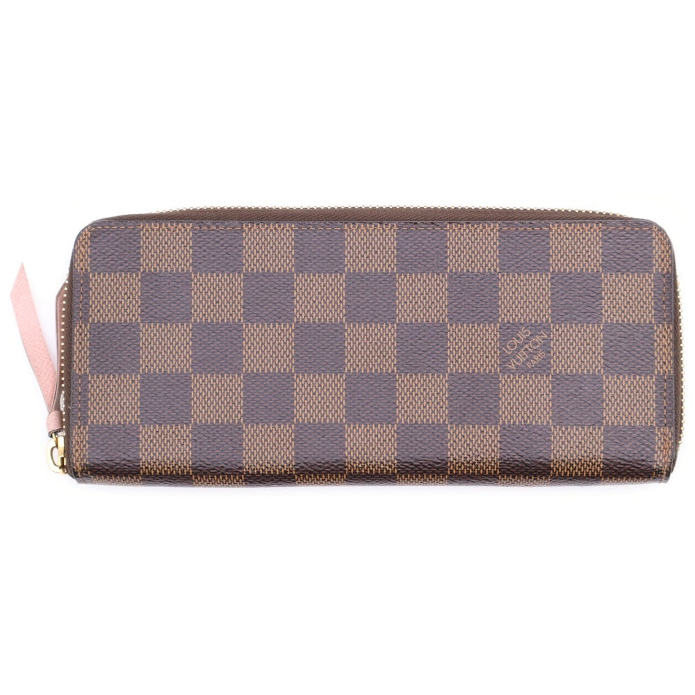 LOUIS VUITTON(ルイヴィトン) ダミエ ポルトフォイユクレマンス ローズバレリーヌ ロングウォレット 長財布 ブラウン ゴールド金具 N41626