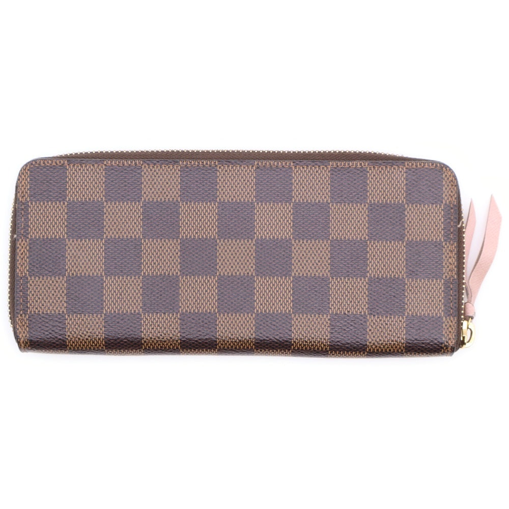 LOUIS VUITTON(ルイヴィトン) ダミエ ポルトフォイユクレマンス ローズバレリーヌ ロングウォレット 長財布 ブラウン ゴールド金具 N41626