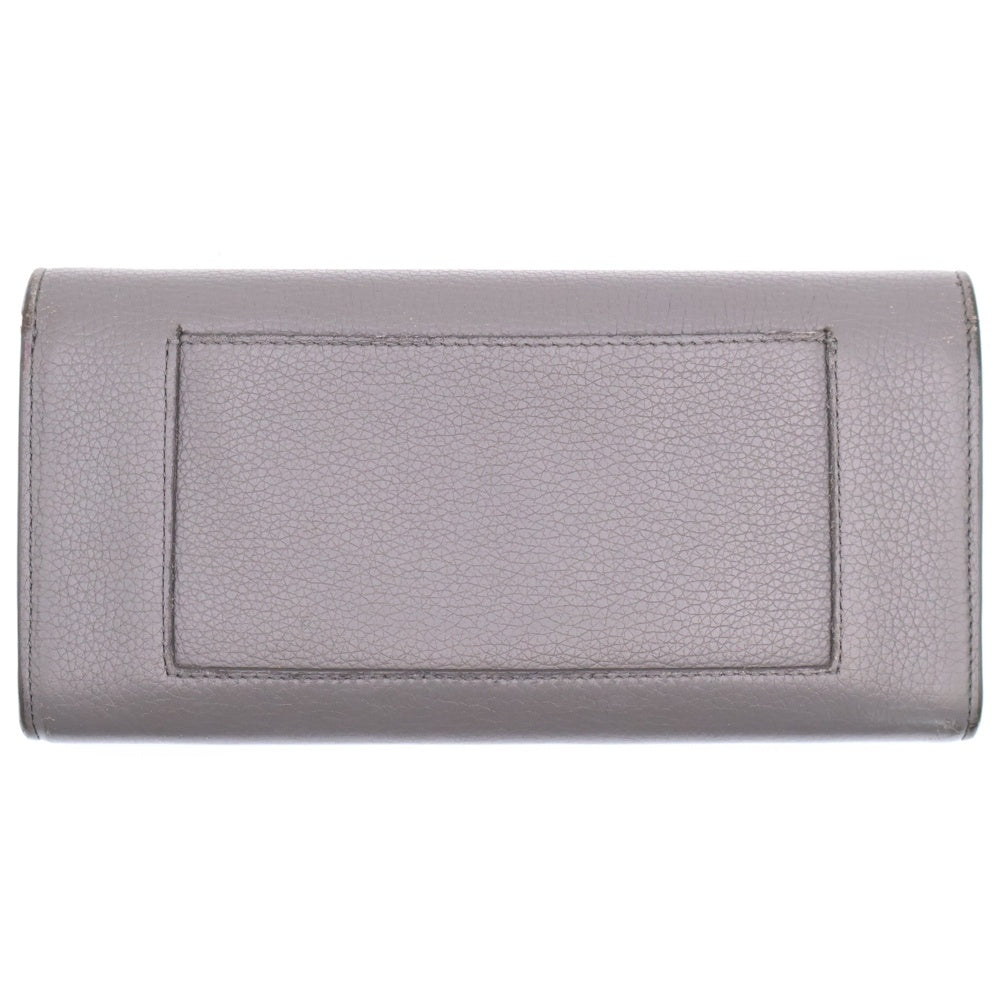 CELINE(セリーヌ) ラージフラップマルチファンクション ロングウォレット 長財布 カードケース グレー レザー
