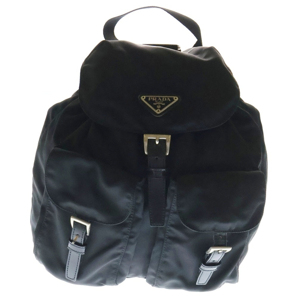 PRADA(プラダ) トライアングルロゴ ヴェラ テスート ナイロンバックパック リュック ブラック B6677F