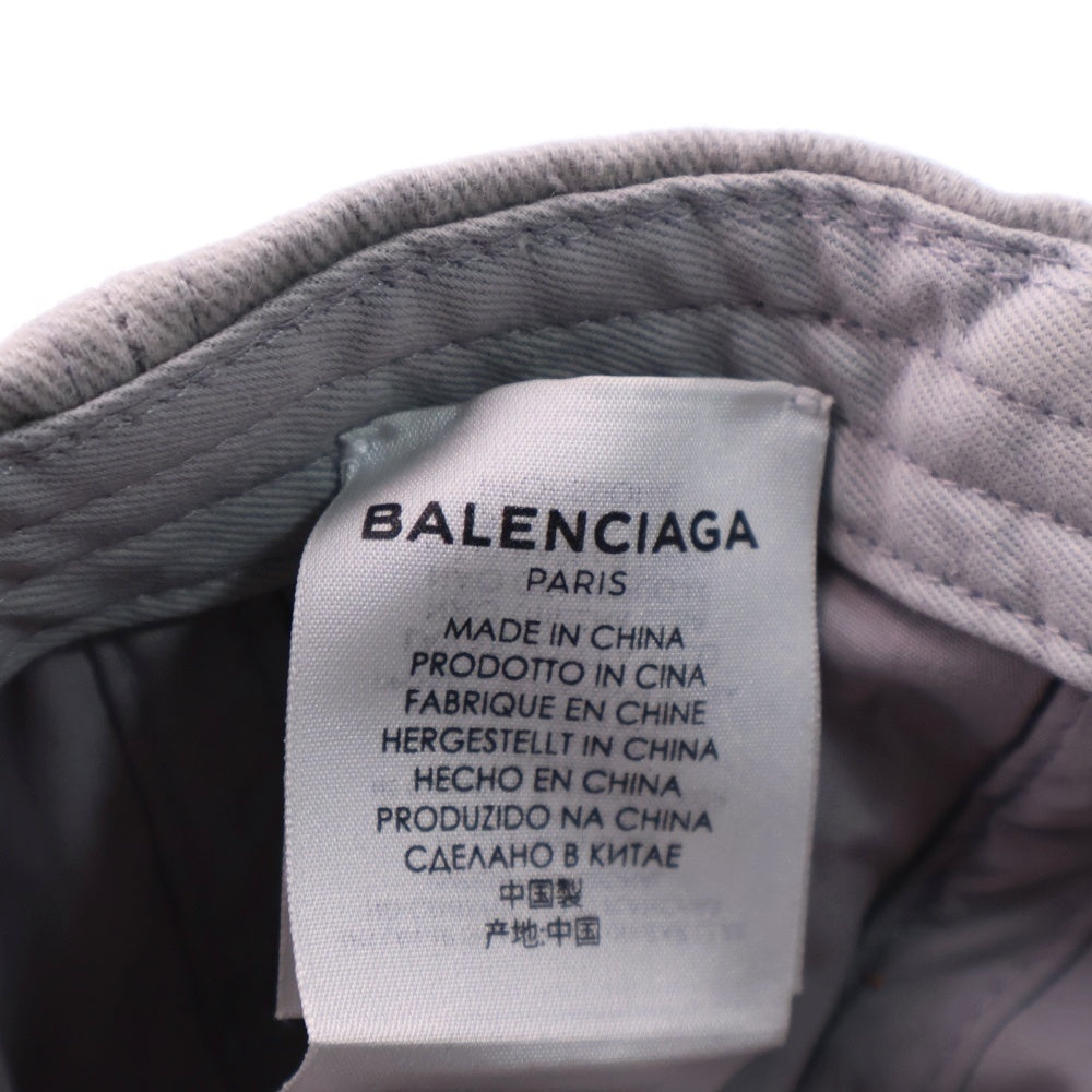 BALENCIAGA(バレンシアガ) ロゴキャップ グレー コットン 帽子 メンズ