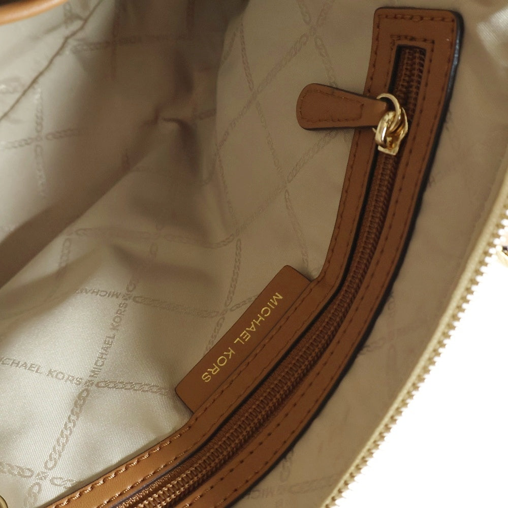 MICHAEL KORS(マイケルコース) サリバン MK総柄 2WAY PVC レザー ハンド ショルダーバッグ ベージュ ブラウン レディース 30T0GNXT1B