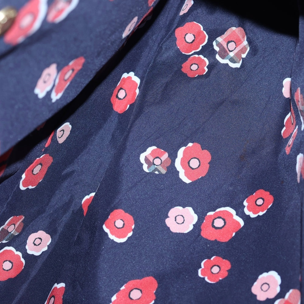 BLUE LABEL CRESTBRIDGE(ブルーレーベルクレストブリッジ) レザーロゴ チェック柄 切り替え キャンバス ショルダーバッグ ネイビー