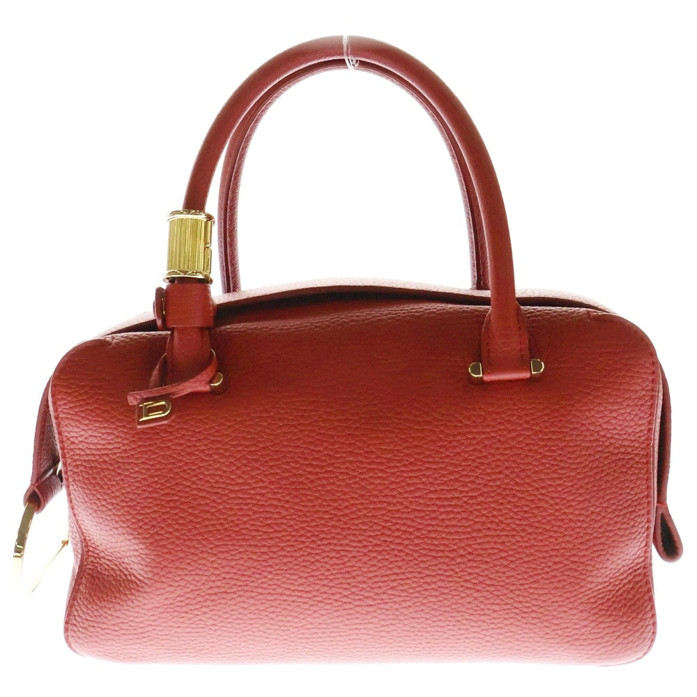 DELVAUX(デルボー) クールボックスMM 2wayハンドバッグ ショルダーバッグ レッド ゴールド金具 レザー