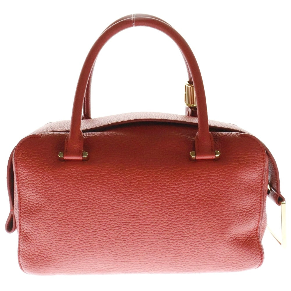 DELVAUX(デルボー) クールボックスMM 2wayハンドバッグ ショルダーバッグ レッド ゴールド金具 レザー