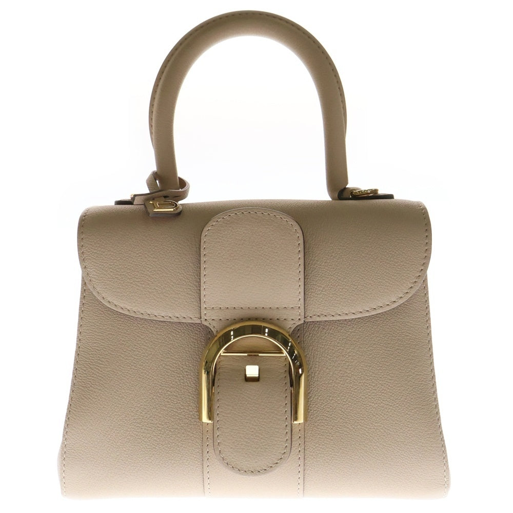 DELVAUX(デルボー) ブリヨンミニ 2wayハンドバッグ ショルダーバッグ ミニバッグ ゴールド金具 ベージュ レザー