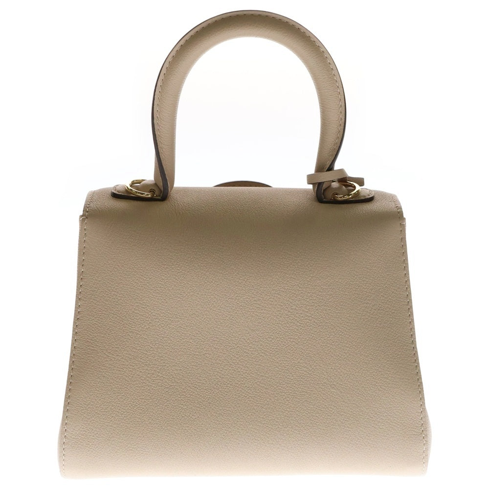 DELVAUX(デルボー) ブリヨンミニ 2wayハンドバッグ ショルダーバッグ ミニバッグ ゴールド金具 ベージュ レザー