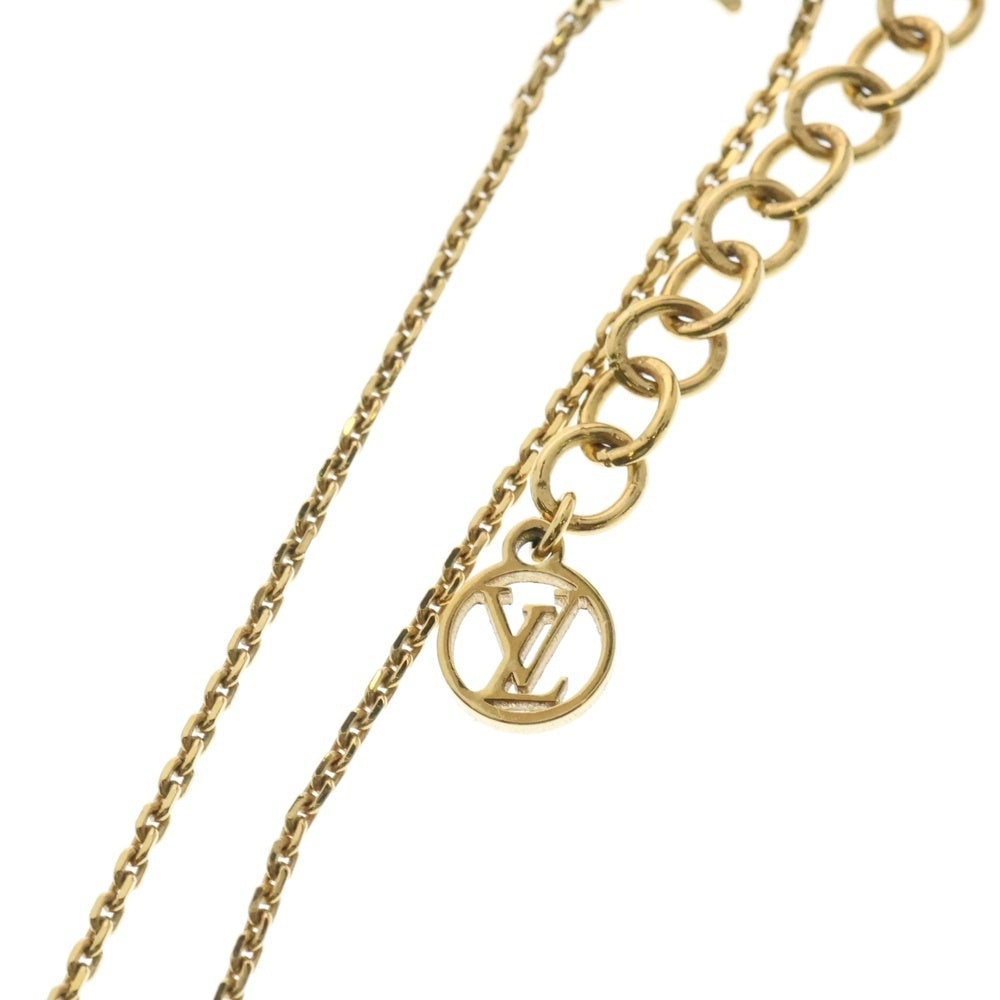 LOUIS VUITTON(ルイヴィトン) コリエ・プティ・ルイ LVサークル モノグラムフラワー チェーン ネックレス ゴールド M00368 LE2283