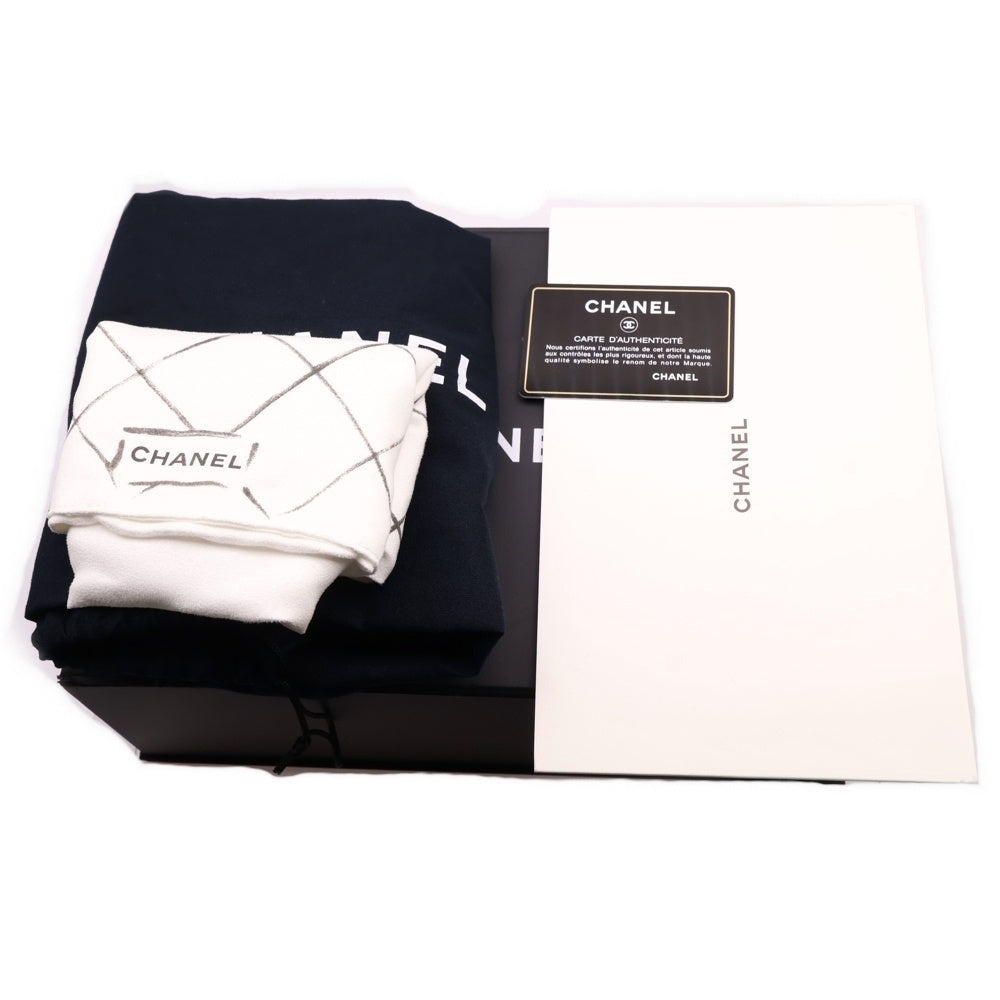 CHANEL(シャネル) 2.55 マトラッセ 2WAY ツイード レザー チェーンショルダー ハンドバッグ シルバー金具 ブルー/ブラック AS0874