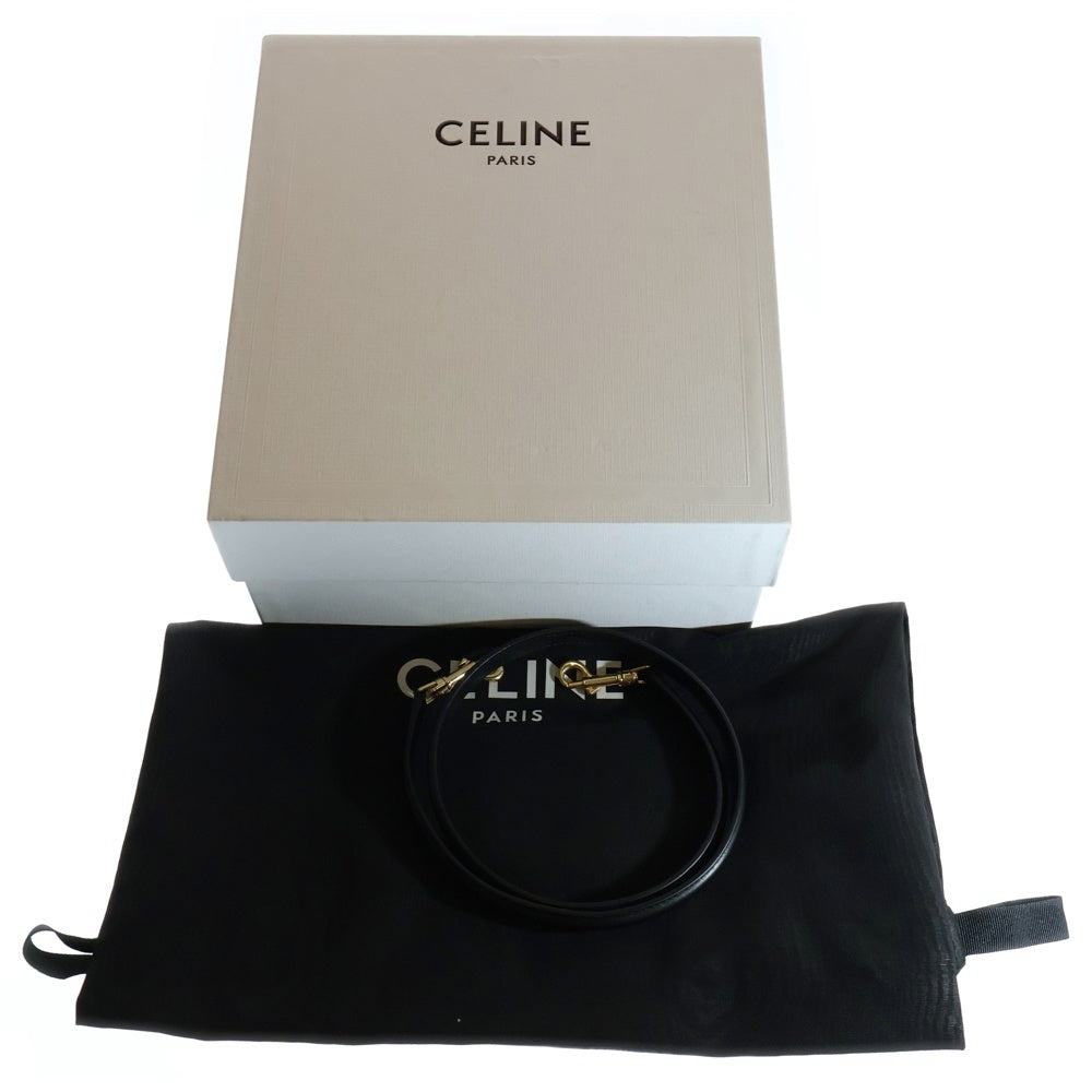 CELINE(セリーヌ) セーズ 16 スモール ブラック レザー 2WAY ショルダーバッグ ハンドバッグ