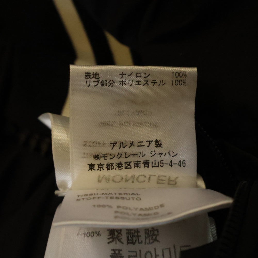 MONCLER(モンクレール) KENYA GIUBBOTTO ボーダーハイネック ナイロンミリタリージャケット ブルゾン ブラック 101-092-41120-50