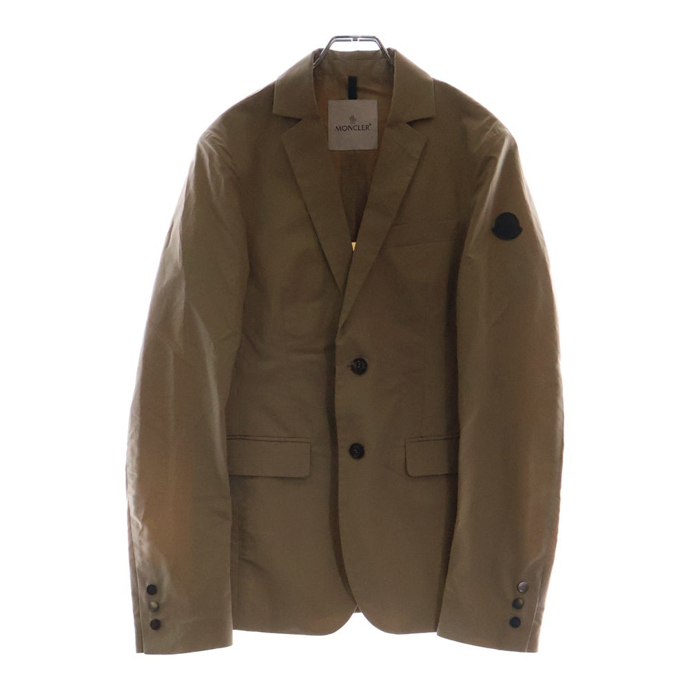 MONCLER(モンクレール) POTHUAU スリーブロゴ シルク混 コットンテーラードジャケット ベージュ D10913030500 549NY