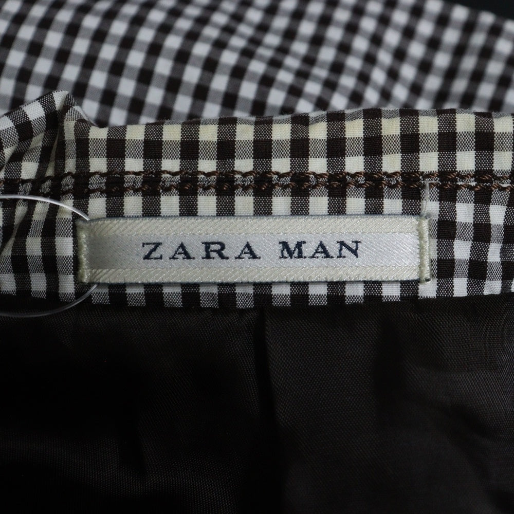 ZARA MAN(ザラマン) チェック柄 テーラードジャケット ブラック×ホワイト 〇