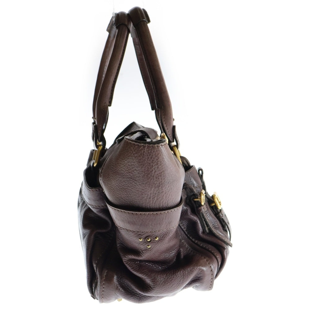 Chloe(クロエ) パディントン ハンドバッグ ブラウン ボルドー レザー ゴールド金具