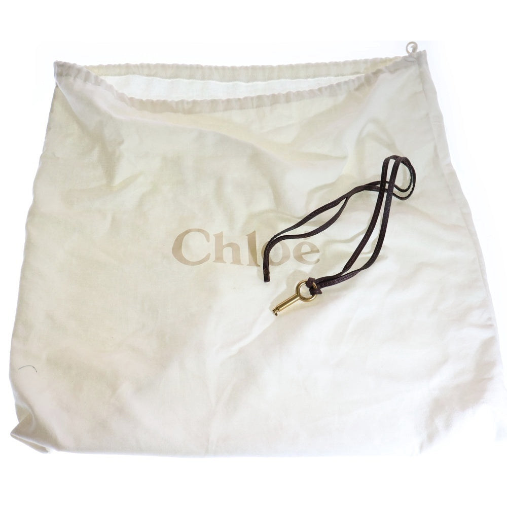 Chloe(クロエ) パディントン ハンドバッグ ブラウン ボルドー レザー ゴールド金具