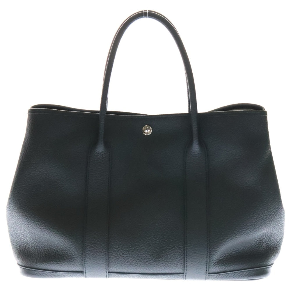 HERMES(エルメス) ガーデンパーティPM ブラック ネゴンダ □Q刻印 シルバー金具 ハンドバッグ