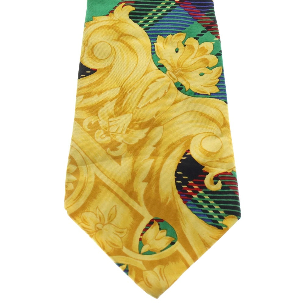 VERSACE(ヴェルサーチ) 総柄 ネクタイ グリーン