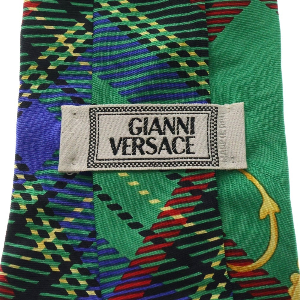 VERSACE(ヴェルサーチ) 総柄 ネクタイ グリーン