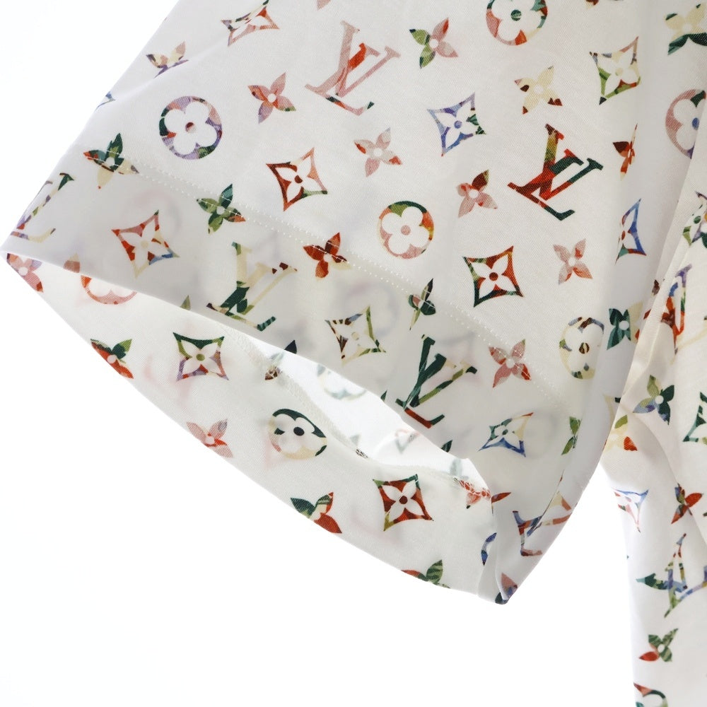 LOUIS VUITTON(ルイヴィトン) 22AW モノグラム クルーネックコットン半袖Tシャツ カットソー ホワイト RW222B SS5 FNTS81