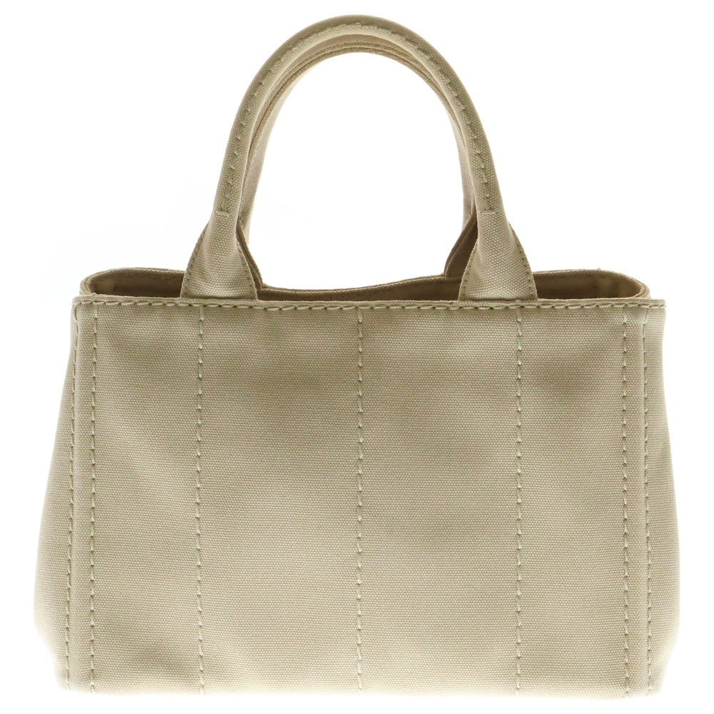 PRADA(プラダ) カナパ ロゴプリント キャンバス ハンド トートバッグ ベージュ レディース 1BG439